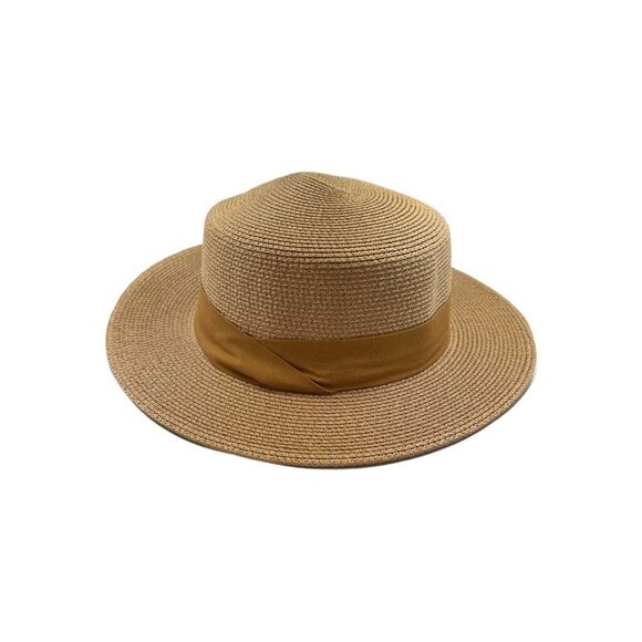 Straw Panama‎ Sun Hats for Women Men Summer Wide Brim Fedora Beach Hat UPF50+ - Picture 1 of 4